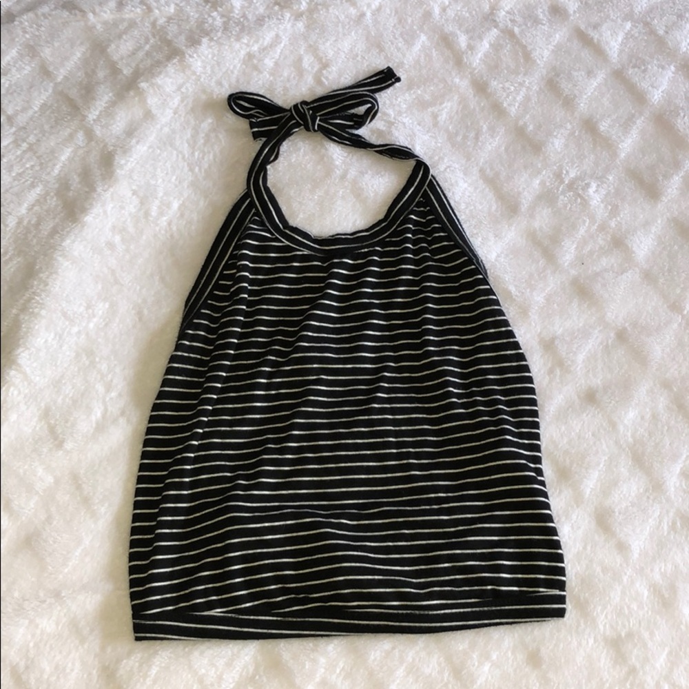 PacSun Striped Backless Halter Top